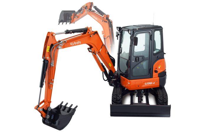Nové minirýpadlo Kubota U36-4